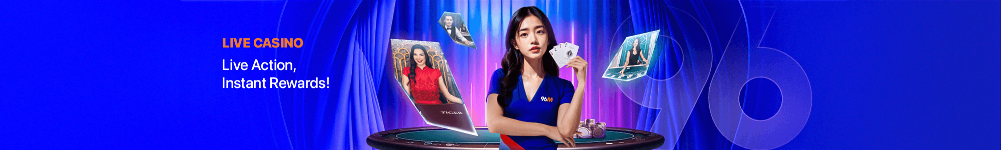96M Live Casino Banner